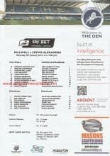 Millwall v Crewe Alexandra  30-Jan-2016