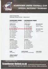 Scunthorpe United v Nottingham Forest 16-Feb-2011