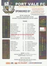 Port Vale v Scunthorpe United 12-Nov-2015