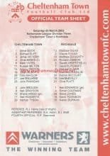 Cheltenham Town v York City 09-Mar-2002