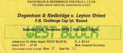 Dagenham & Redbridge  v Leyton Orient   14-Nov-1992