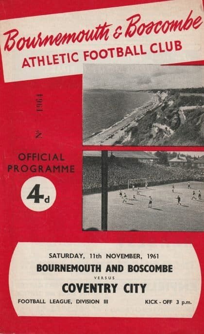 Bournemouth & Boscombe Athletic  v Coventry City  11-Nov-1961