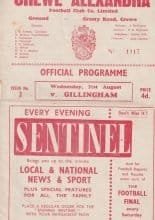 Crewe Alexandra v Gillingham 31-Aug-1960