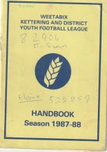 Weetabix Kettering & District Youth Football League Handbook 1987-88