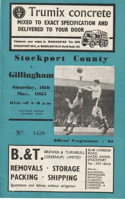 Stockport County v Gillingham  18-May-1963