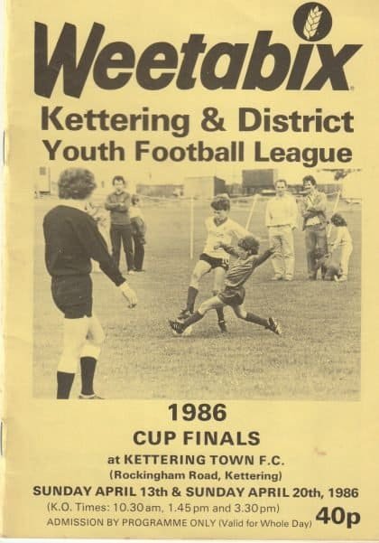 Weetabix Kettering & District Youth Football League Cup Finals 1986