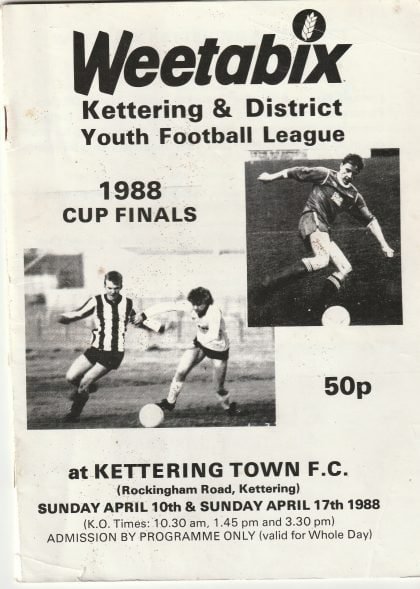 Weetabix Kettering & District Youth Football League Cup Finals 1988