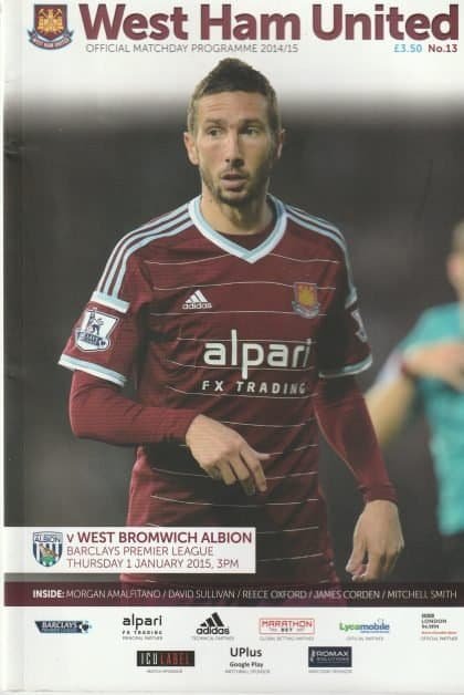 West Ham United v West Bromwich Albion 01-Jan-2015