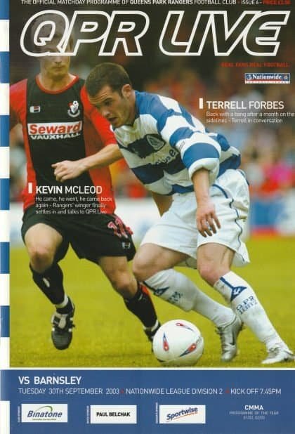 Queens Park Rangers v Barnsley 30-Sep-2003