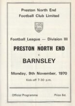Preston North End v Barnsley 09-Nov-1970