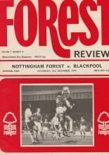 Nottingham Forest v Blackpool 21-Dec-1974