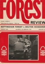 Nottingham Forest v Bolton Wanderers 08-Feb-1975
