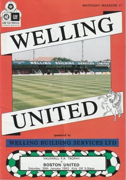 Welling United v Boston United 30-Jan-1993