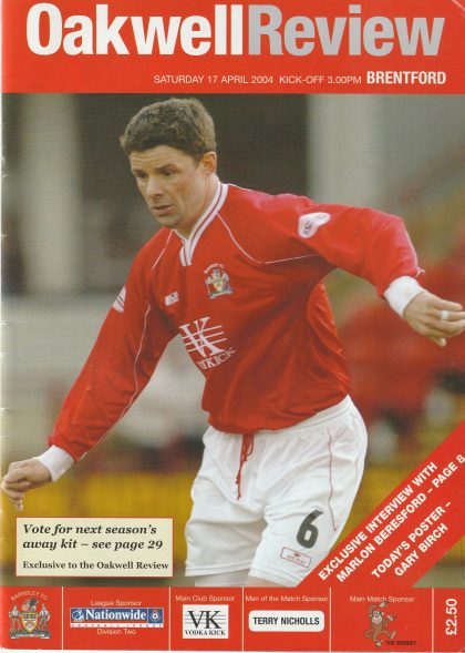 Barnsley v Brentford  17-Apr-2004