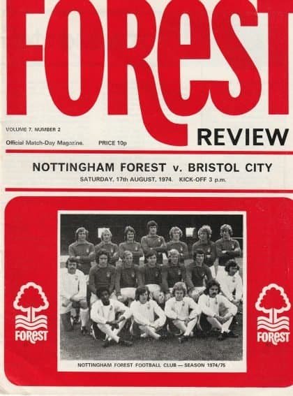 Nottingham Forest v Bristol City   17-Aug-1974
