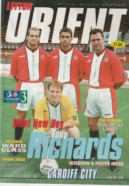 Leyton Orient v Cardiff City    09-Aug-1997