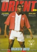 Leyton Orient v Colchester United   09-Dec-1997