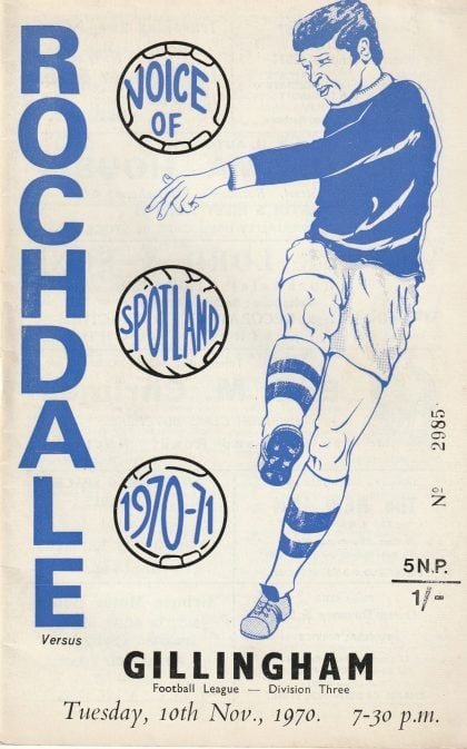 Rochdale v Gillingham 10-Nov-1970