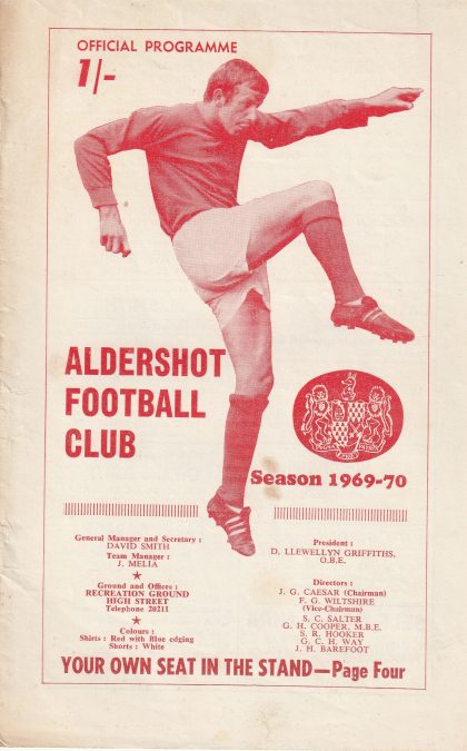 Aldershot v Gillingham  13-Aug-1969
