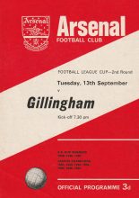 Arsenal v Gillingham 13-Sep-1966