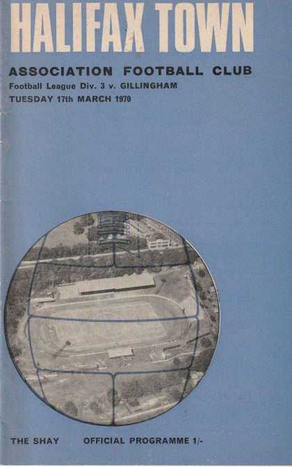 Halifax Town v Gillingham  17-Mar-1970