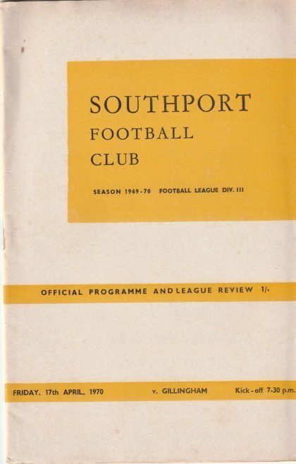 Southport v Gillingham  17-Apr-1970
