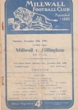 Millwall v Gillingham  20-Dec-1958