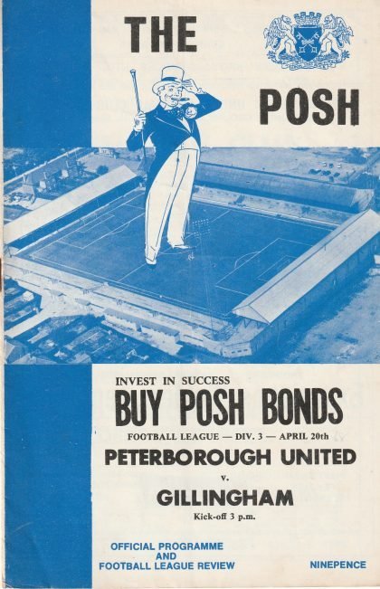 Peterborough United v Gillingham   20-Apr-1968