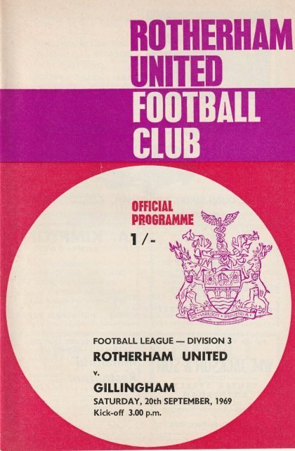 Rotherham United v Gillingham 20-Sep-1969