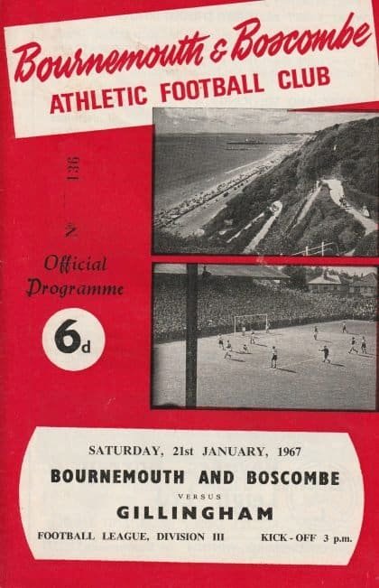 Bournemouth & Boscombe Athletic v Gillingham  21-Jan-1967