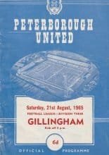 Peterborough United v Gillingham  21-Aug-1965