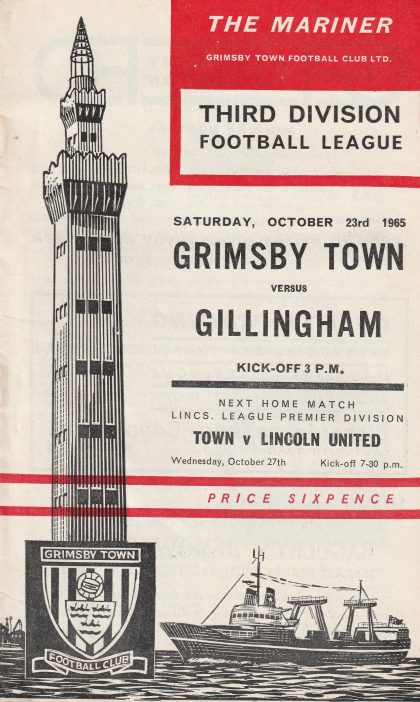 Grimsby Town v Gillingham 23-Oct-1965