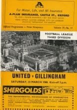 Oxford United v Gillingham   23-Mar-1968