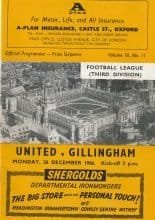Oxford United v Gillingham   26-Dec-1966