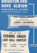 Brighton and Hove Albion v Gillingham 26-Mar-1966