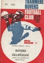 Tranmere Rovers v Gillingham 02-Oct-1970