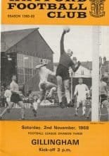 Watford v Gillingham 02-Nov-1968