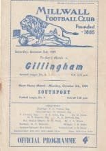 Millwall v Gillingham  03-Oct-1959