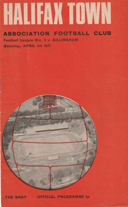 Halifax Town v Gillingham  03-Apr-1971