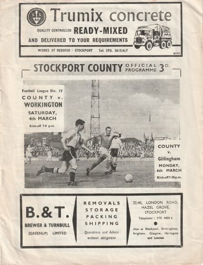 Stockport County v Workington  04-Mar-1961