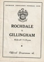 Rochdale v Gillingham 06-Sep-1961