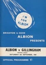 Brighton and Hove Albion v Gillingham 06-Sep-1969