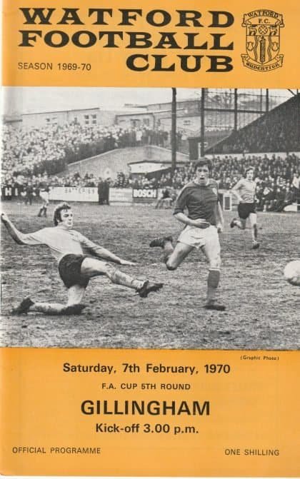 Watford v Gillingham 07-Feb-1970