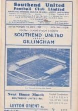 Southend United v Gillingham 07-Apr-1958