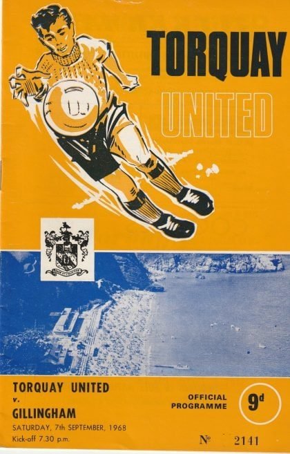 Torquay United v Gillingham 07-Sep-1968