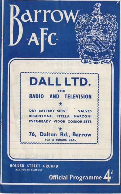 Barrow v Gillingham 09-Oct-1961