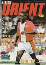 Leyton Orient v Hull City  20-Dec-1997