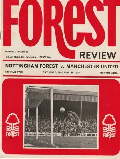 Nottingham Forest v Manchester United 22-Mar-1975