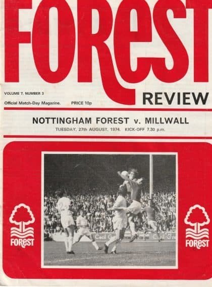 Nottingham Forest v Millwall    27-Aug-1974