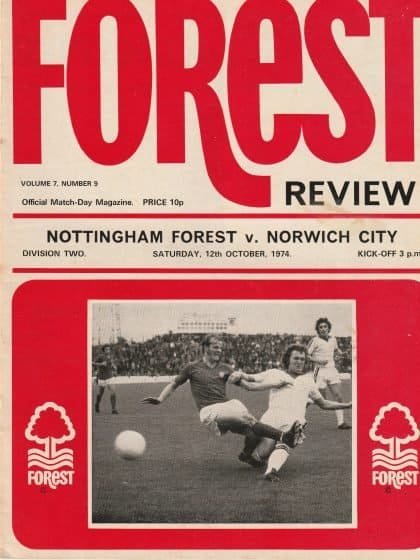 Nottingham Forest v Norwich City  12-Oct-1974